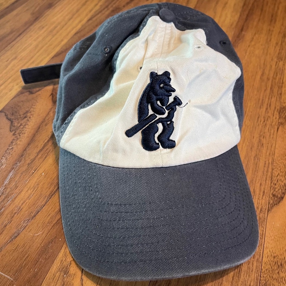 47 Brand Chicago Cubs Hat Mens OSFA Cooperstown Walking Bear Navy White MLB Cap